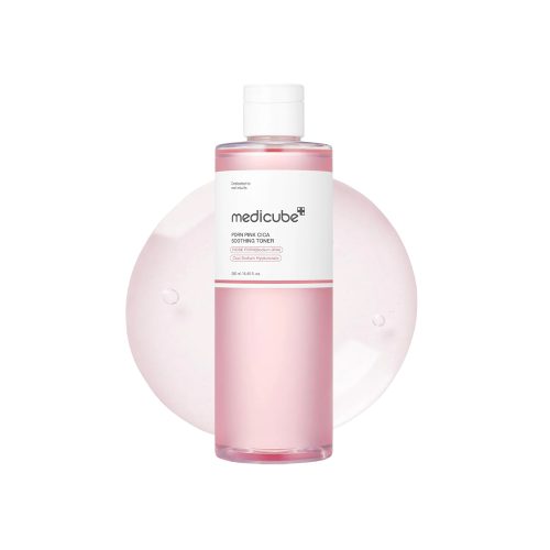 تونر صورتی روشن کننده و تسکین دهنده سیکا مدی کیوب medicube pdrn pink cica soothing toner 250ml