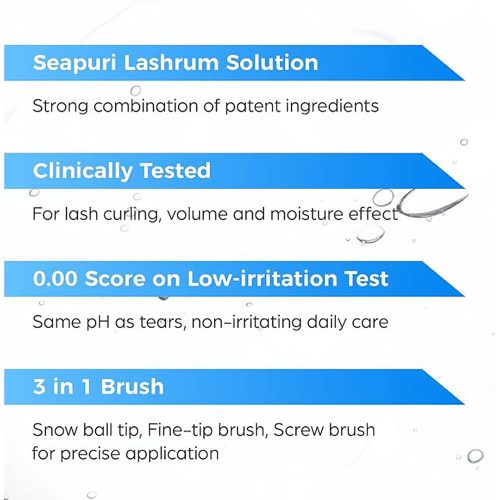 سرم تقویت کننده مژه سی پوری 9 سرم تقویت کننده مژه سی پوری seapuri lashrum eyelash enhancing serum 10g