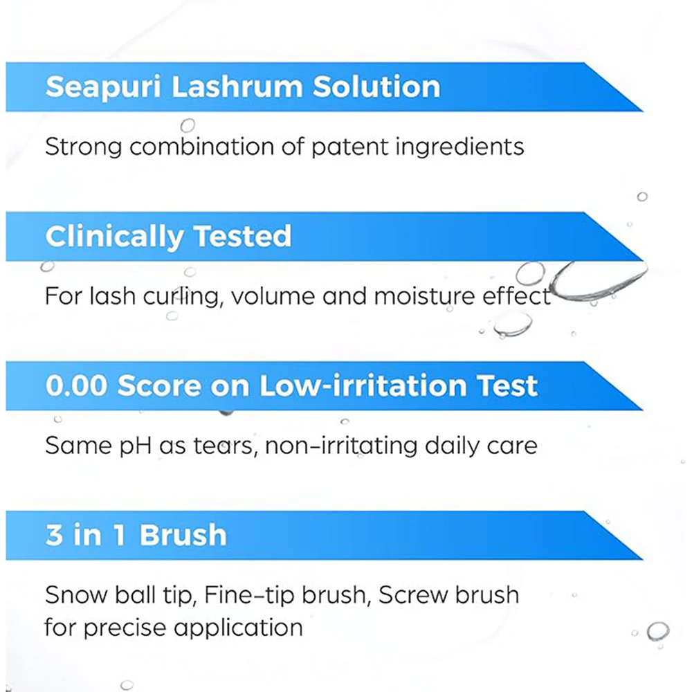 سرم تقویت کننده مژه سی پوری 5 سرم تقویت کننده مژه سی پوری seapuri lashrum eyelash enhancing serum 10g