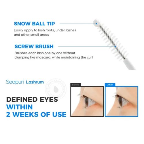 سرم تقویت کننده مژه سی پوری 8 سرم تقویت کننده مژه سی پوری seapuri lashrum eyelash enhancing serum 10g