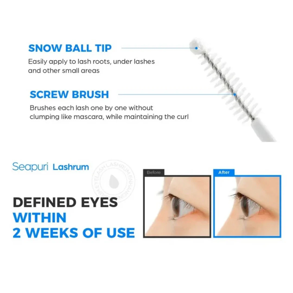 سرم تقویت کننده مژه سی پوری 4 سرم تقویت کننده مژه سی پوری seapuri lashrum eyelash enhancing serum 10g
