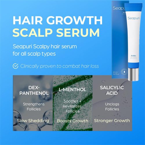سرم ضد ریزش و تقویت کننده ریشه مو سی پوری 11 سرم ضد ریزش و تقویت کننده ریشه مو سی پوری seapuri scalpy hair serum 20ml
