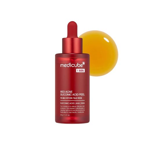سرم پیلینگ لایه بردار و ضد جوش سوکسینیک اسید مدی کیوب Medicube Red Acne Succinic Acid Peel
