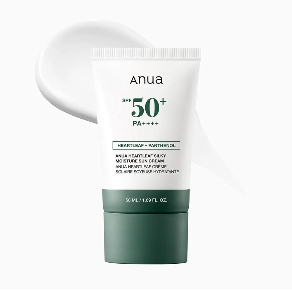 ضد آفتاب مرطوب کننده و تسکین دهنده آنوا ANUA Heartleaf Silky Moisture Sun Cream