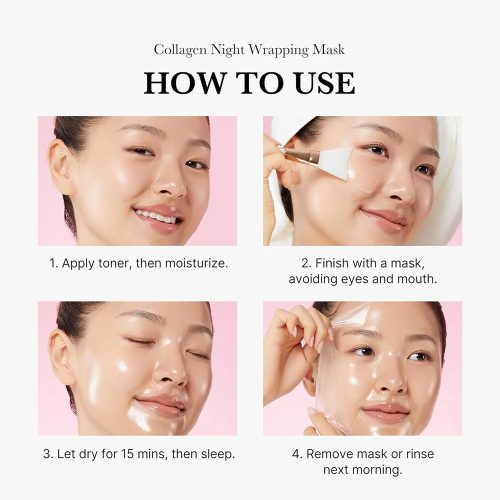 ماسک شب لایه بردار کلاژن مدی کیوب 6 ماسک شب لایه بردار کلاژن مدی کیوب Medicube Collagen Night Wrapping Mask