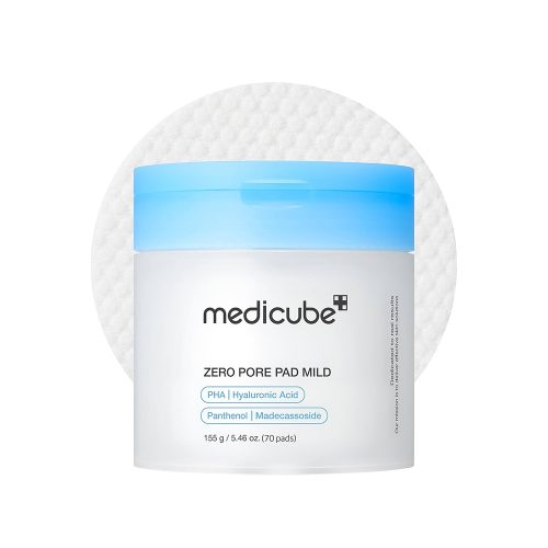 پد تونر لایه بردار و کنترل منافذ پوست حساس مدی کیوب medicube zero pore pad mild