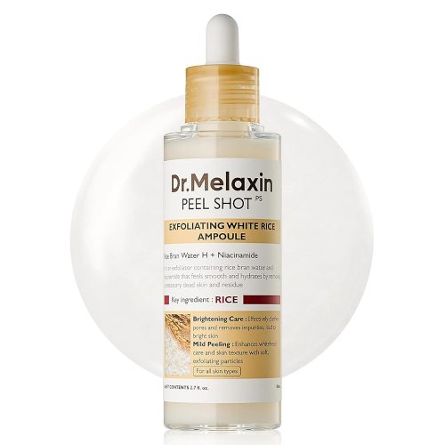 آمپول لایه بردار و روشن کننده پیل شات برنج سفید دکتر ملاکسین Dr.Melaxin Peel Shot Glow White Rice Peeling Ampoule