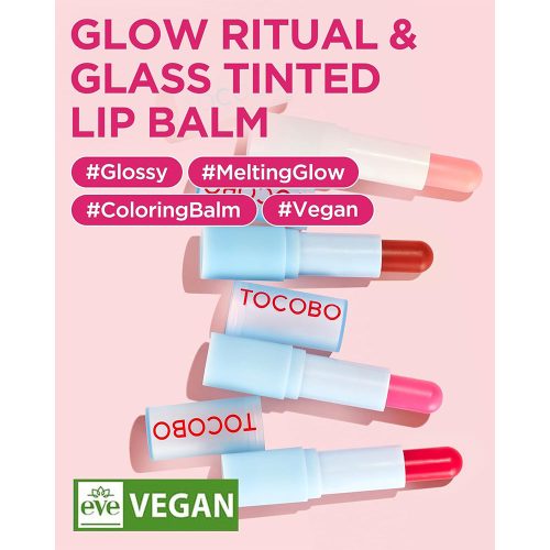 بالم لب رنگی توکوبو 7 بالم لب رنگی توکوبو Tocobo Glass Tinted lip Balm 011 Flush Cherry