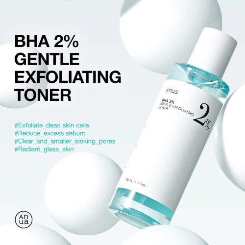 تونر 2 درصد سالیسیلیک اسید آنوا لایه بردار و کنترل منافذ Anua BHA 2% Gentle Exfoliating Toner