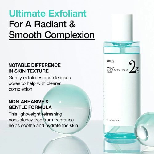 تونر 2 درصد سالیسیلیک اسید آنوا لایه بردار و کنترل منافذ Anua BHA 2% Gentle Exfoliating Toner