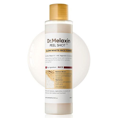تونر روشن‌ کننده برنج سفید پیل شات دکتر ملاکسین Dr. Melaxin Peel Shot Glow White Rice Toner
