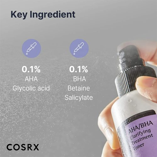 تونر لایه بردار درمانی و آبرسان AHA و BHA کوزارکس COSRX AHA_BHA Clarifying Treatment Toner
