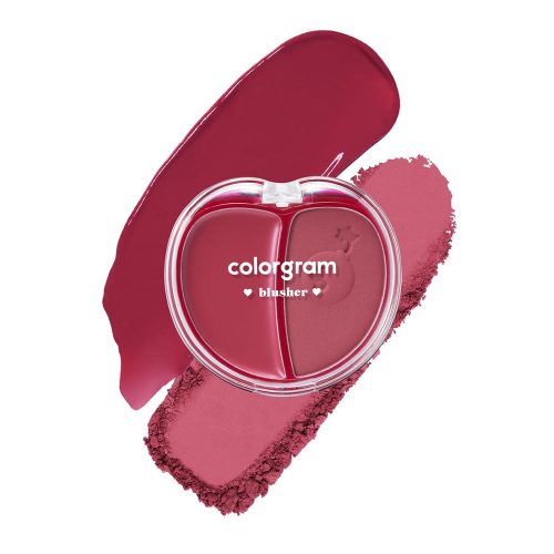 رژ گونه دوتایی رد بمب کالرگرام Colorgram Tintin Dory Duo Blusher Red Bomb