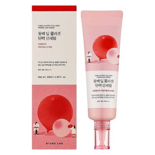 سرم ضد آفتاب کاملیا دیپ کلاژن راندلب ضد چروک و جوانساز ROUND LAB Camellia Deep Collagen Firming Sun Serum