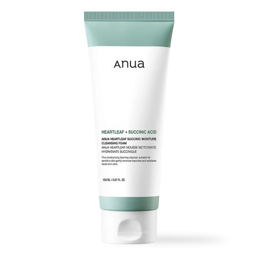 فوم شستشوی هارتلیف و سوکسینیک اسید آنوا کنترل چربی و ضدجوش Anua Heartleaf Succinic Moisture Cleansing Foam