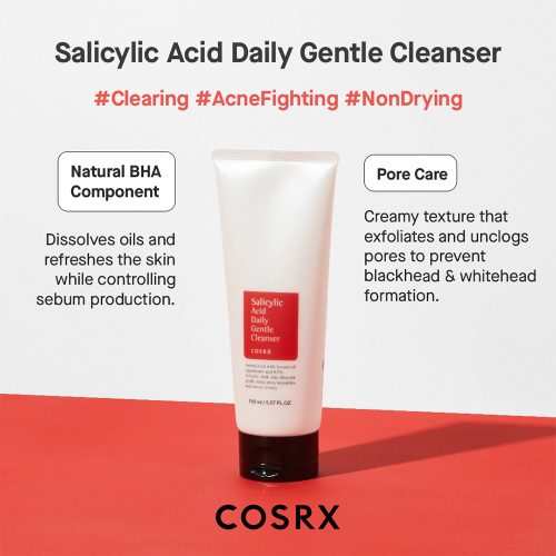 فوم شوینده ملایم سالیسیلیک اسید کوزارکس 11 فوم شوینده ملایم سالیسیلیک اسید کوزارکس COSRX Salicylic Acid Daily Gentle Cleanser