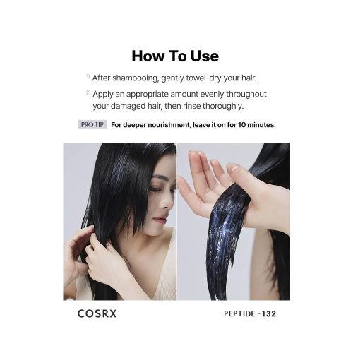 ماسک ترمیم کننده مو پپتاید 132 کوزارکس COSRX PEPTIDE-132 Ultra Perfect Hair Bonding Treatment