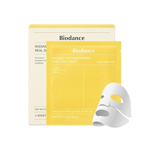 ماسک ضد لک و روشن کننده ویتا نیاسینامید بایودنس BIODANCE Radiant Vita Niacinamide Real Deep Mask