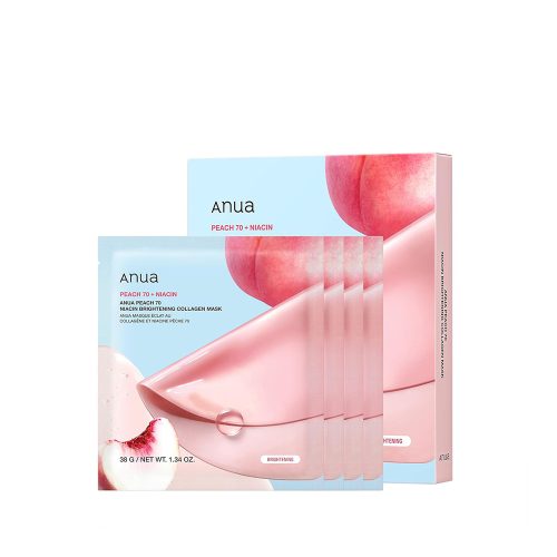 ماسک ورقه ای روشن کننده هلو و نیاسینامید آنوا ANUA Peach 70 Niacin Brightening Collagen Mask