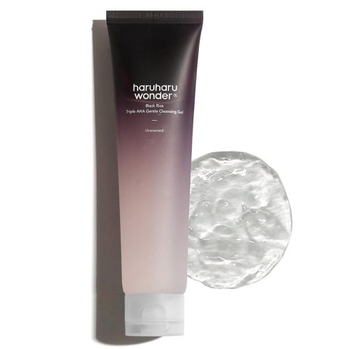 ژل شستشو لایه بردار ملایم برنج سیاه هاروهارو Haruharu Wonder Black Black Rice Triple AHA Gentle Cleansing Gel