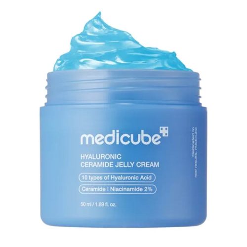ژل کرم هیالورونیک و سرامید مدی کیوب مرطوب کننده و آبرسان Medicube Hyaluronic Ceramide Jelly Cream