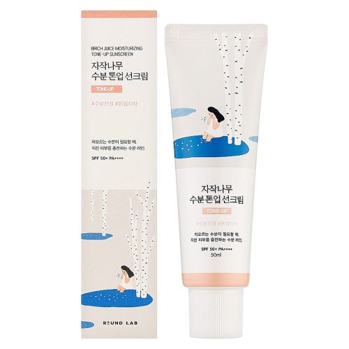 کرم ضد آفتاب تون آپ شیره توس راندلب تقویت کننده و مرطوب کننده Round Lab Birch Juice Moisturizing Tone-up Sunscreen