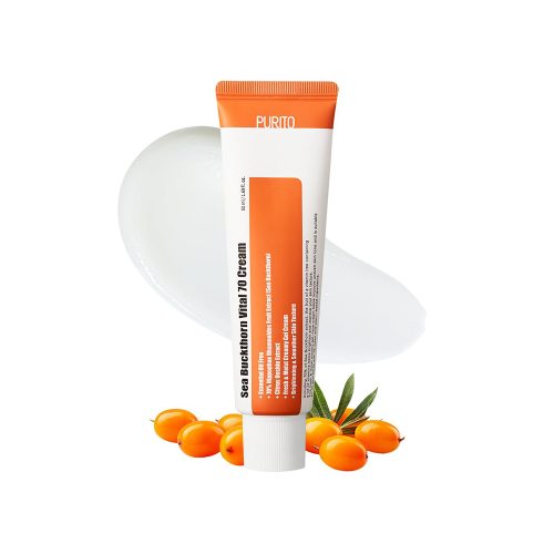 کرم ویتامینه ضد لک و روشن کننده خولان دریایی پیوریتو PURITO SEOUL SEA BUCKTHORN VITAL 70 CREAM 50ML