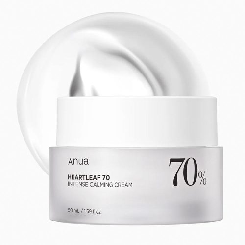 کرم کاسه ای هارتلیف آنوا مرطوب کننده و تسکین دهنده ANUA Heartleaf 70% Intense Calming Cream