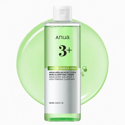 تونر آزلائیک اسید و 3 سیکا آنوا شفاف کننده و تسکین دهنده پوست Anua Azelaic 3 Cica Skin Clarifying Toner