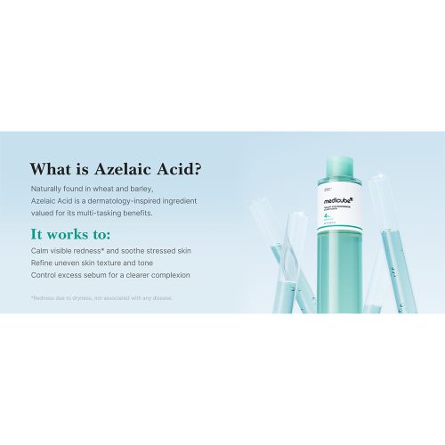 تونر آزلائیک اسید و نیاسینامید مدی کیوب ضدقرمزی و روشن کننده پوست Medicube Azelaic Acid Niacinamide Clear Toner