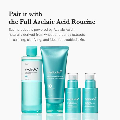 تونر آزلائیک اسید و نیاسینامید مدی کیوب ضدقرمزی و روشن کننده پوست Medicube Azelaic Acid Niacinamide Clear Toner
