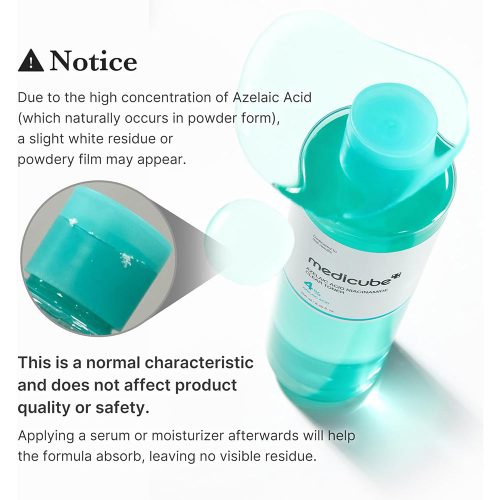 تونر آزلائیک اسید و نیاسینامید مدی کیوب ضدقرمزی و روشن کننده پوست Medicube Azelaic Acid Niacinamide Clear Toner