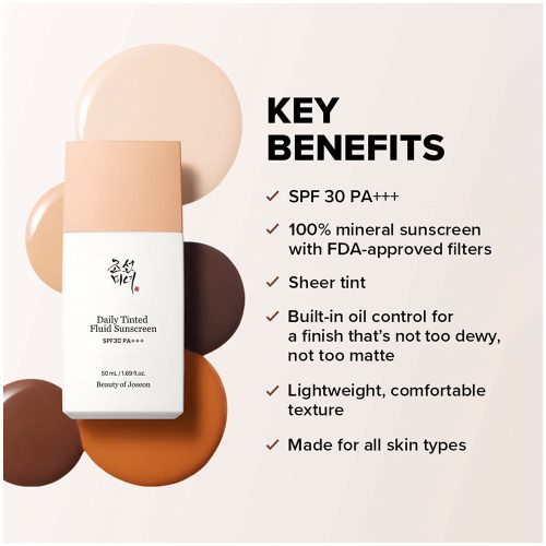 تینت ضد آفتاب فلوئیدی بیوتی اف جوسان 27 تینت ضدآفتاب فلوئیدی بیوتی اف جوسان Beauty of Joseon Daily Tinted Fluid Sunscreen