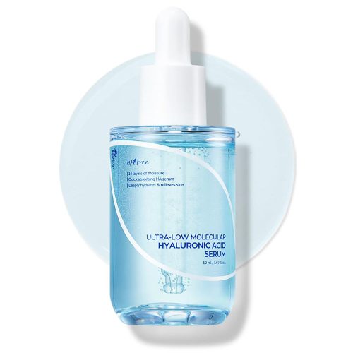 سرم آبرسان هیالورونیک اسید ریز مولکول ایزنتری ISNTREE Ultra-low Molecular Hyaluronic Acid Serum