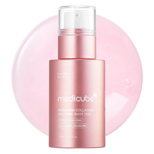 سرم اگزوزوم کلاژن و PDRN شات 7500 مدی کیوب روشن کننده و ضدچروک Medicube PDRN Pink Collagen Exosome Shot Serum 7500