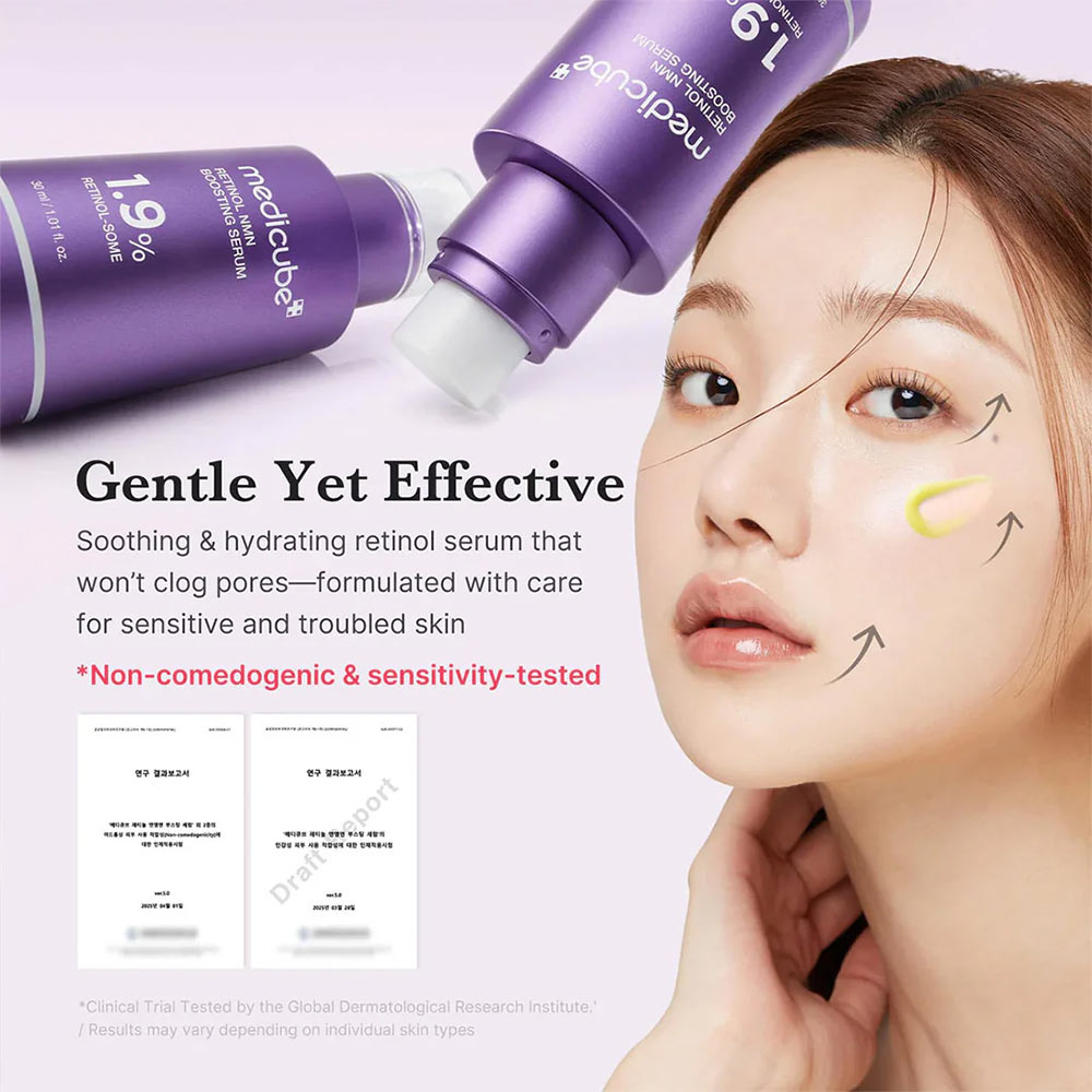 سرم رتینول و NMN مدی کیوب ضد چروک و جوانساز Medicube Retinol NMN Boosting Serum 5 سرم رتینول و NMV مدی کیوب ضد چروک و تقویت کننده Medicube Retinol NMN Boosting Serum