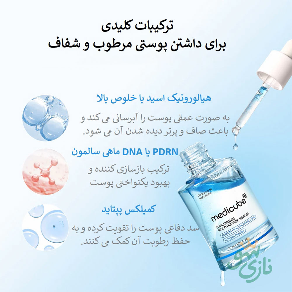 سرم هیالورونیک اسید و مولتی پپتاید مدی کیوب آبرسان و جوانساز 19 سرم هیالورونیک اسید و مولتی پپتاید مدی کیوب آبرسان و جوانساز Medicube Hyaluronic Multi Peptide Serum