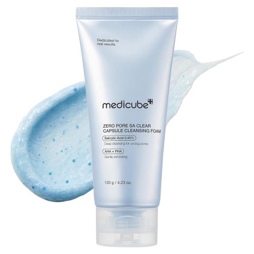 فوم شستشو کپسولی سالیسیلیک اسید مدی کیوب لایه بردار، پاکسازی منافذ و ضد جوش Medicube Zero Pore SA Clear Capsule Cleansing Foam