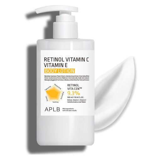 لوسیون بدن رتینول ویتامین E و سی APLB ضد چروک و روشن کننده APLB Retinol Vitamin C Vitamin E Body Lotion