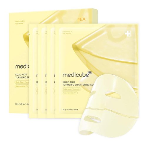 ماسک ورقه ای روشن کننده کوجیک اسید و زردچوبه مدی کیوب Medicube Kojic Acid Turmeric Brightening Gel Mask