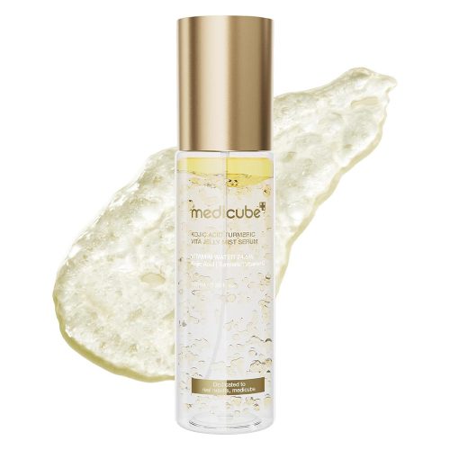 میست سرم ژله ای کوجیک اسید و زردچوبه مدی کیوب ضدلک و روشن کننده Medicube Kojic Acid Turmeric Vita Jelly Mist Serum