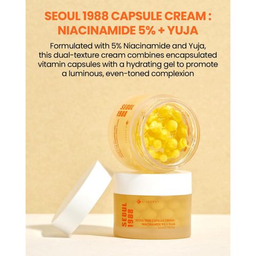 کرم کپسولی یوجا نیاسینامید 5% کی سکرت ضد لک و روشن کننده پوست K-SECRET SEOUL 1988 Capsule Cream Niacinamide 5% + Yuja