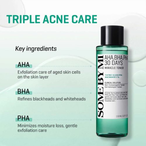تونر 30 روزه میراکل سام بای می ضد جوش و لایه بردار Some By Mi AHA BHA PHA 30 Days Miracle Toner
