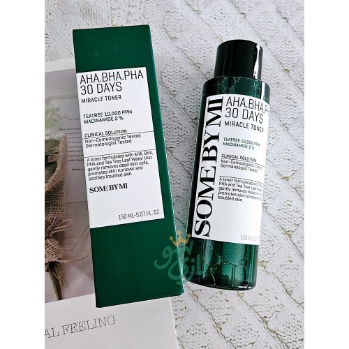 تونر 30 روزه میراکل سام بای می ضد جوش و لایه بردار Some By Mi AHA BHA PHA 30 Days Miracle Toner