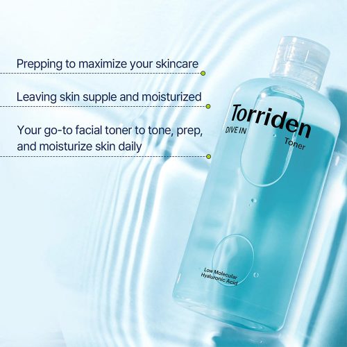 تونر هیالورونیک اسید توریدن آبرسان و مرطوب کننده پوست Torriden DIVE-IN Low Molecular Hyaluronic Acid Toner