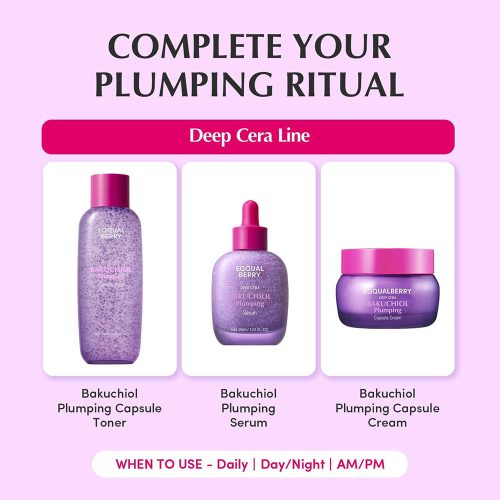 تونر کپسولی باکوچیول اکوال بری ضد چروک و لیفتینگ EQQUALBERRY Bakuchiol Plumping Capsule Toner