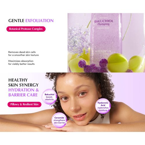 تونر کپسولی باکوچیول اکوال بری ضد چروک و لیفتینگ EQQUALBERRY Bakuchiol Plumping Capsule Toner