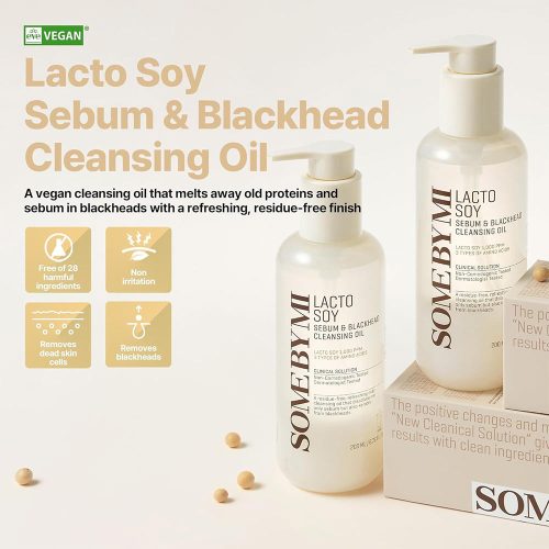 شوینده روغنی لاکتو سویا سام بای می ضد جوش سرسیاه و کنترل چربی 16 شوینده روغنی لاکتو سویا سام بای می ضد جوش سرسیاه و کنترل چربی Some By Mi Lacto soy Sebum & Blackhead Cleansing Oil