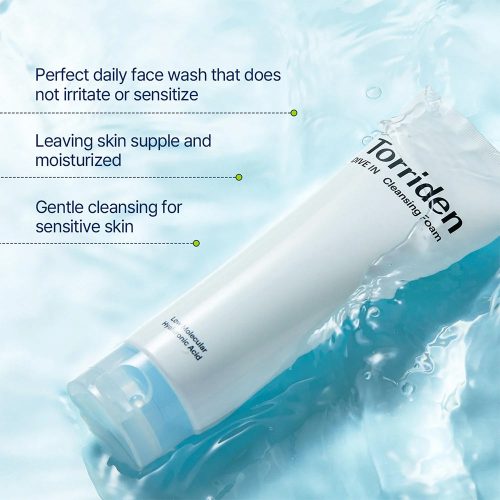 فوم شستشوی هیالورونیک اسید ریز مولکول توریدن آبرسان و مرطوب کننده پوست Torriden Dive In Low Molecular Hyaluronic Acid Cleansing Foam