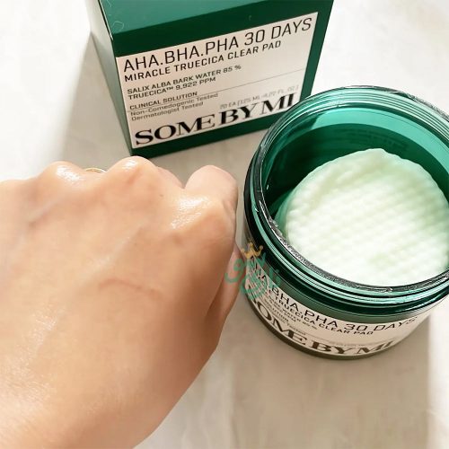 پد لایه بردار و ضد جوش 30 روزه میراکل سام بای می SOME BY MI AHA BHA PHA 30 Days Miracle Truecica Clear Pad